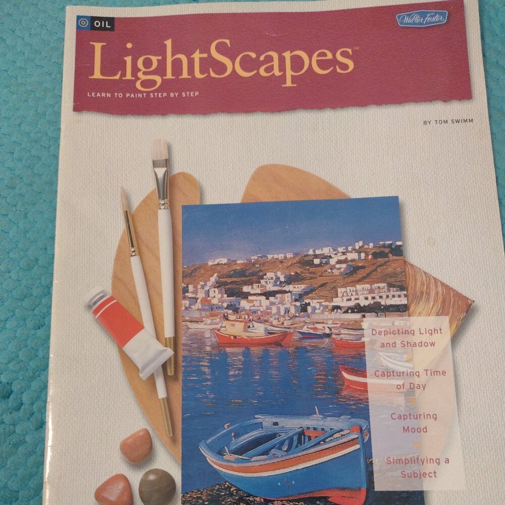 Vintage art book - LightScapes how to paint, Walter Foster